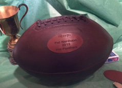 antique leather M<elon football